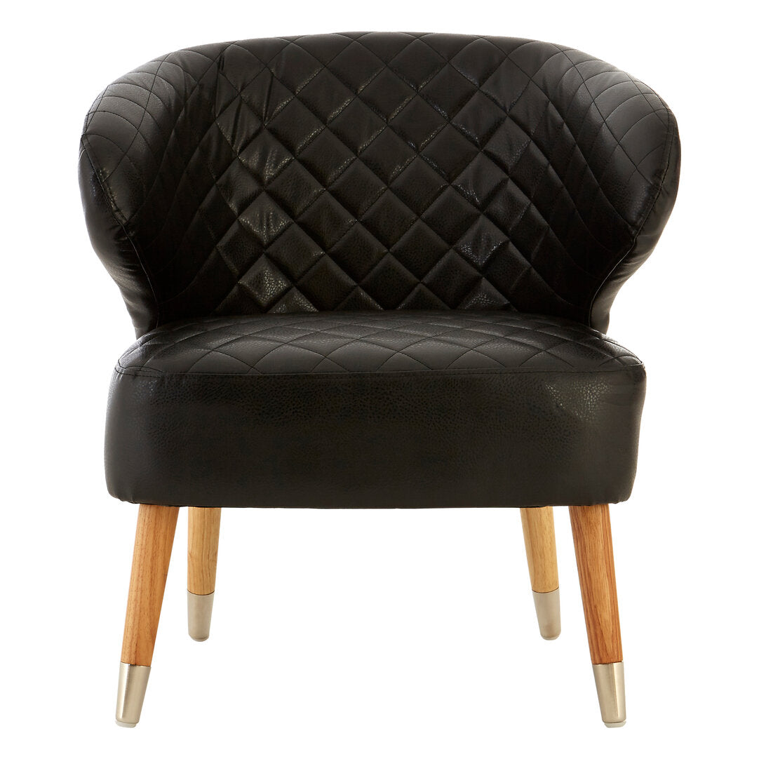 Soho Black Leather Effect Accent Chair