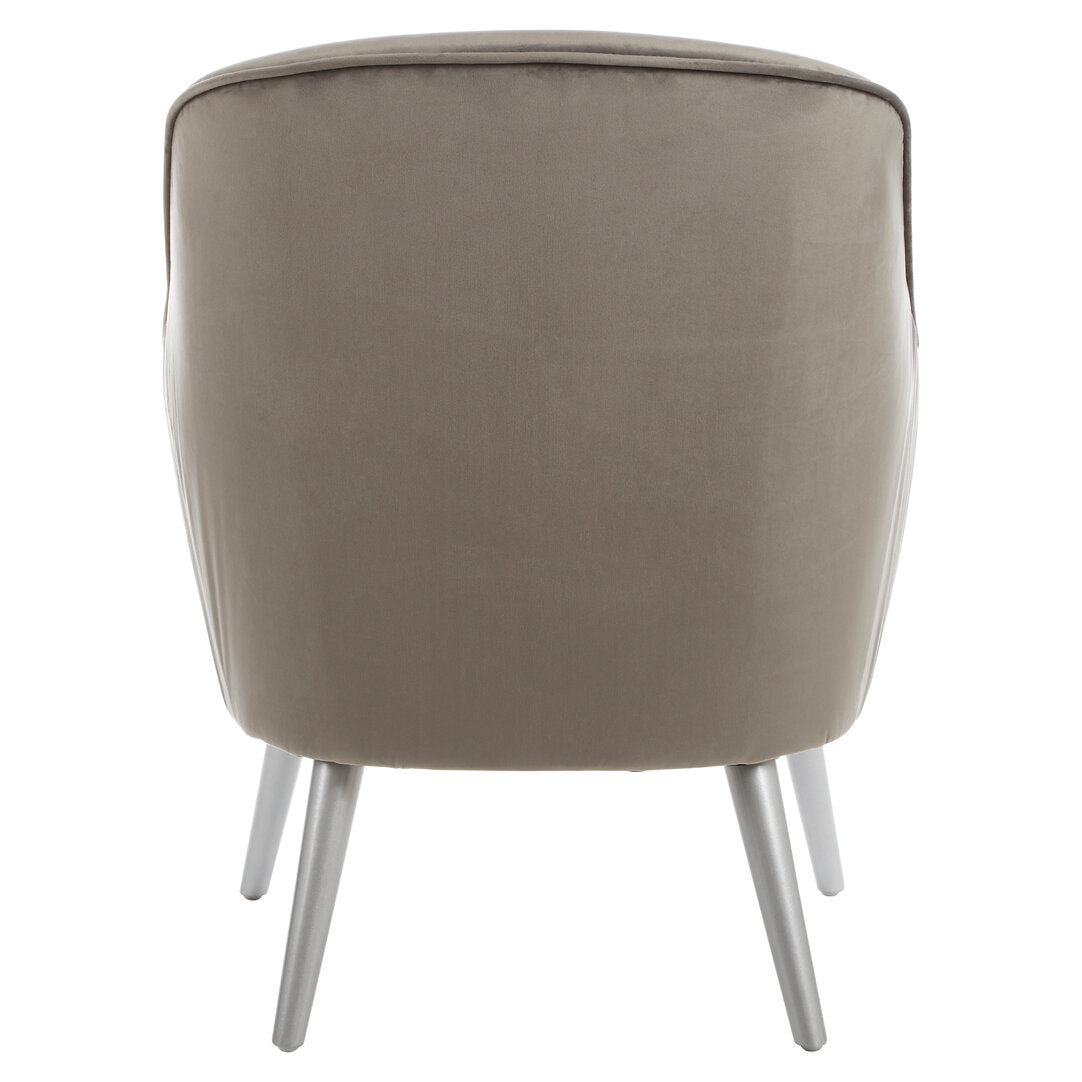 Como Grey Velvet Chair