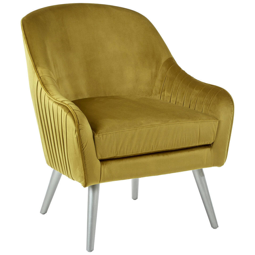 Como Mustard Velvet Armchair