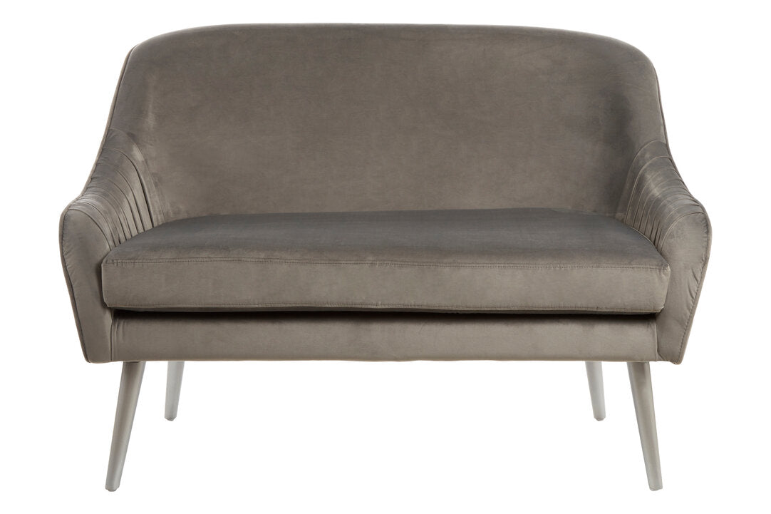 Como Grey Velvet Sofa