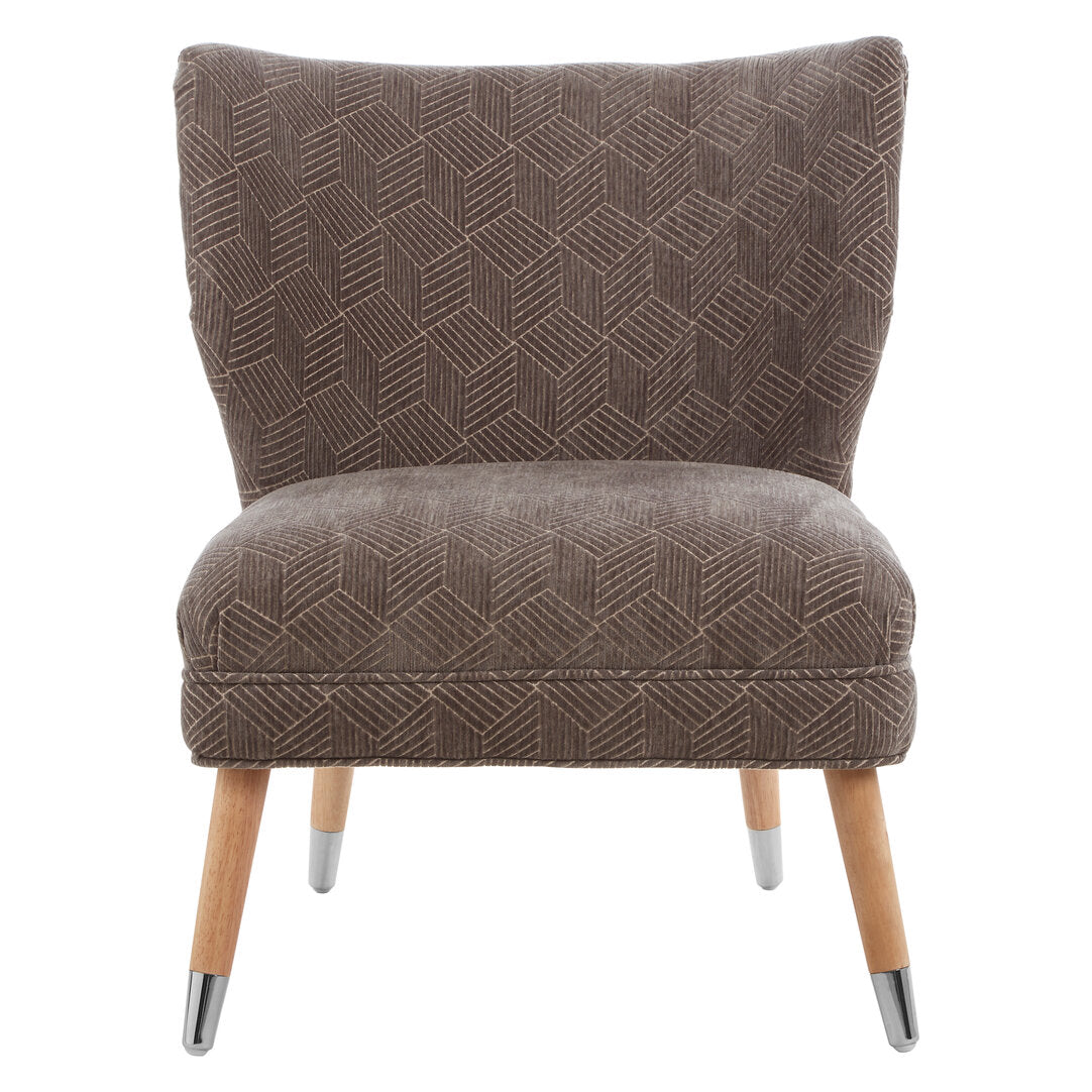 Sorrento Park Grey Chenille Wingback Chair