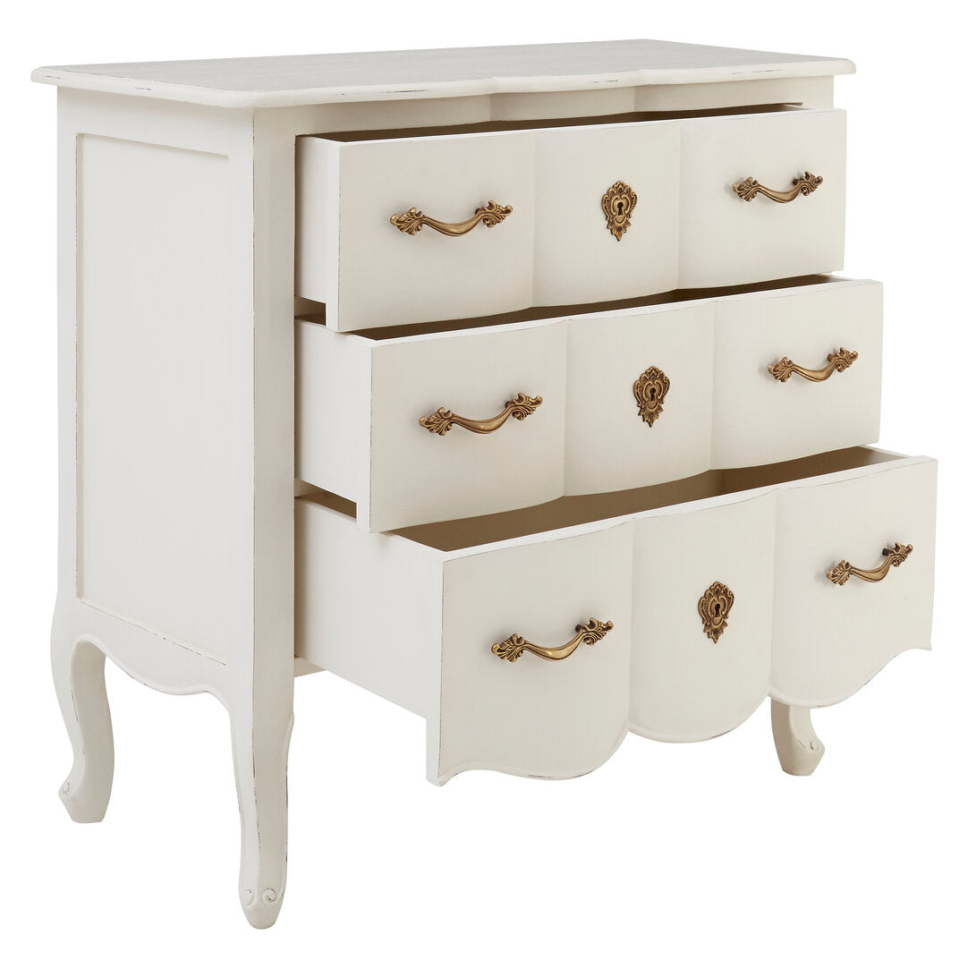 Stirling 3 Drawer White Chest