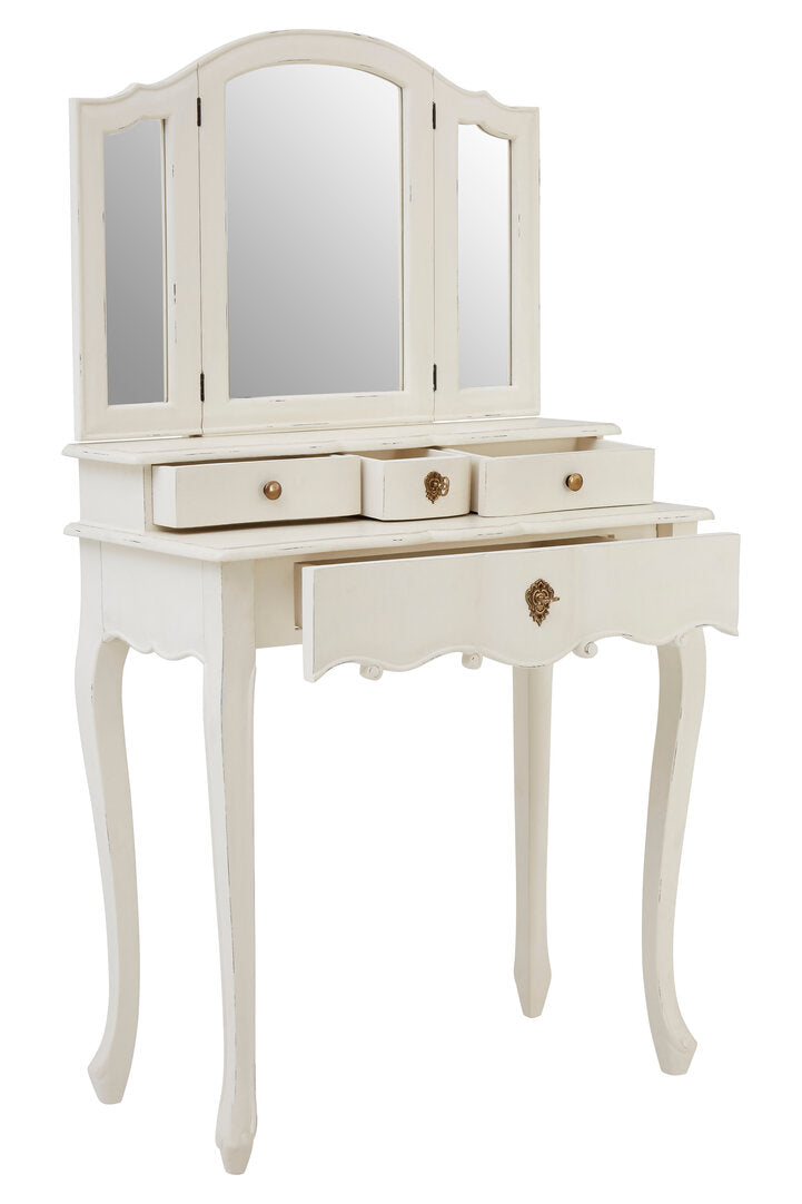 Stirling Dressing Table With Mirror White