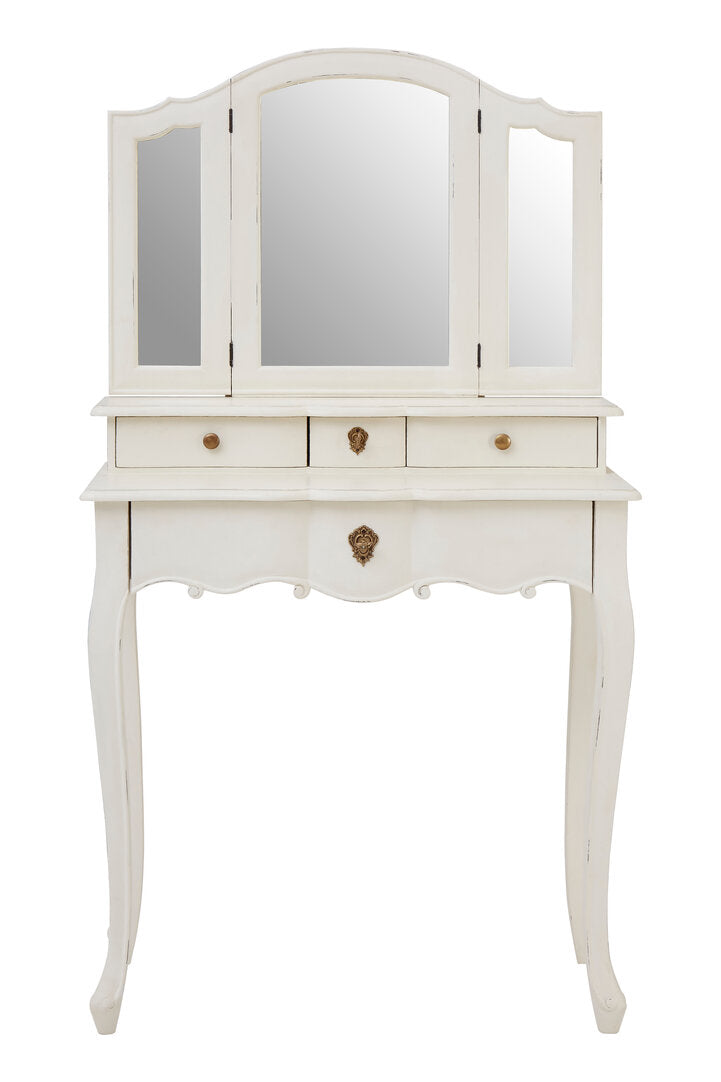 Stirling Dressing Table With Mirror White
