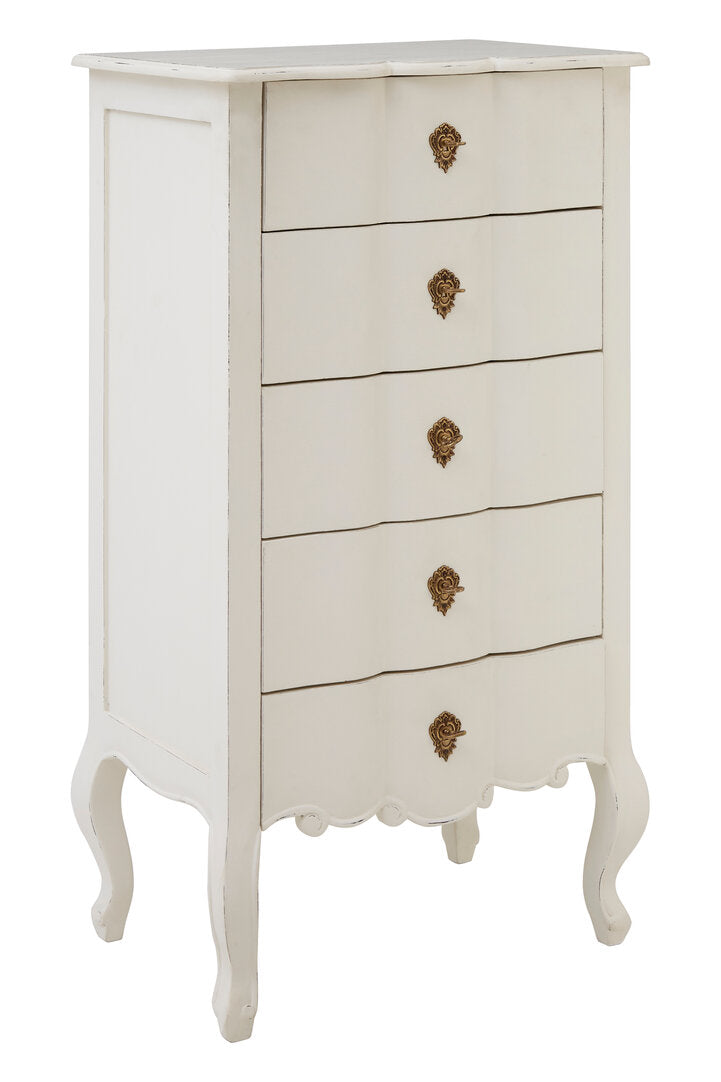Stirling 5 Drawer White Chest