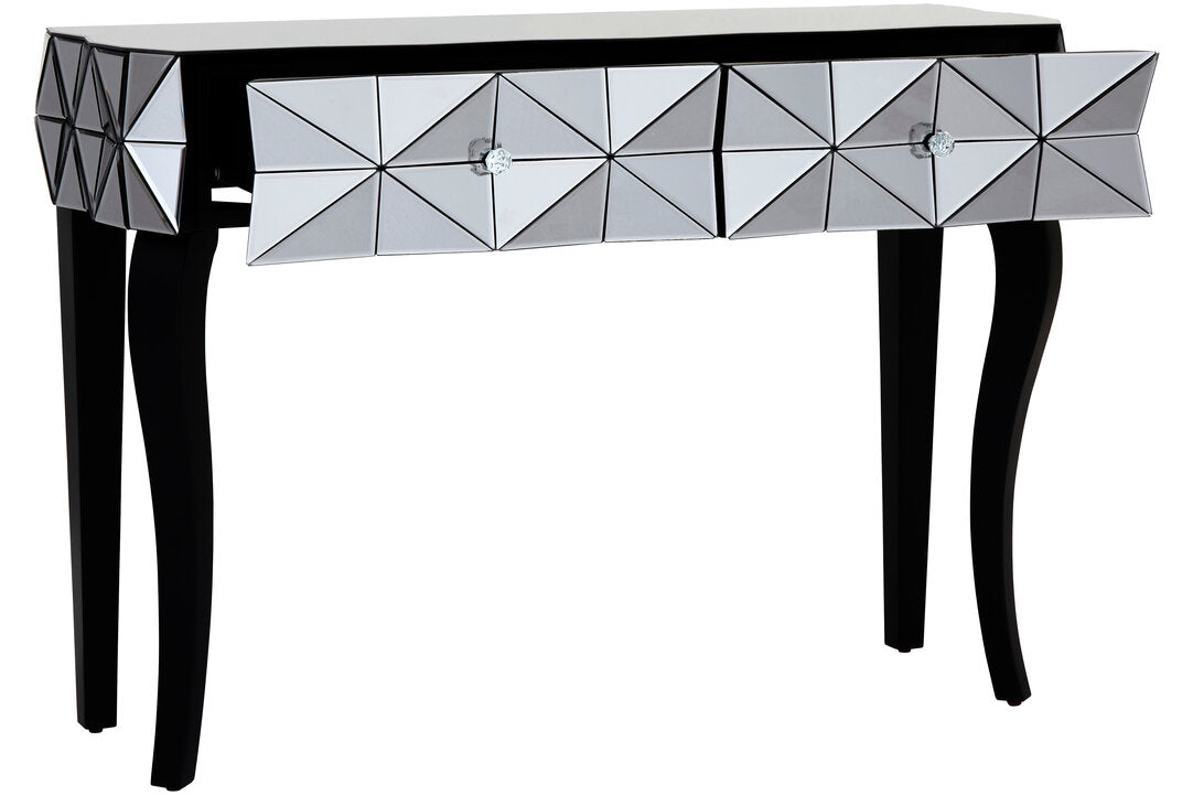 Chester Smoke Glass Two Drawer Console Table