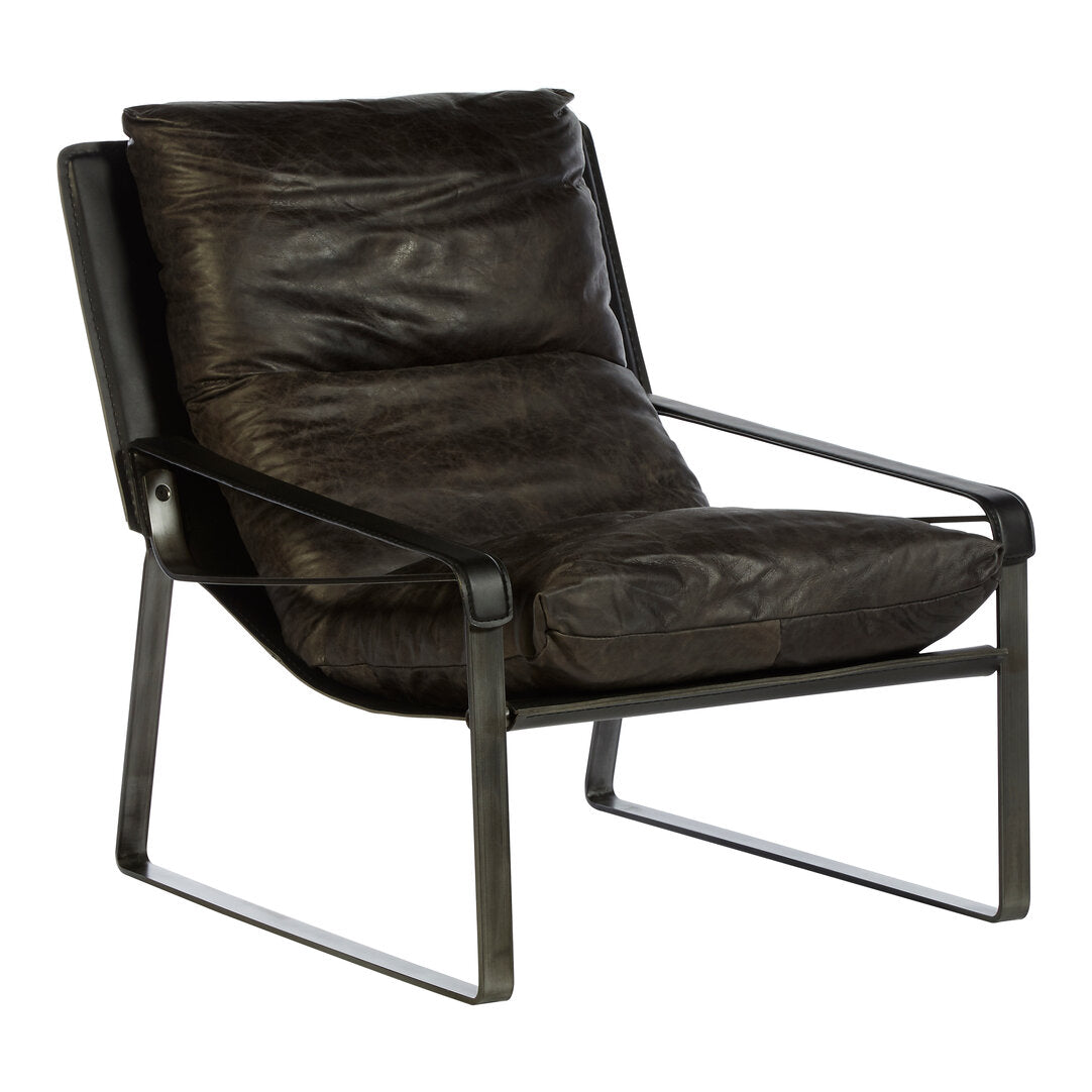 Harrogate Dark Brown Leather Lounge Chair