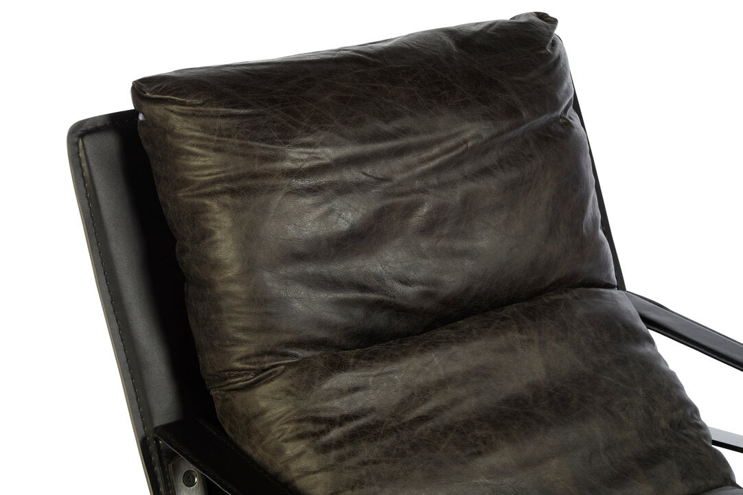 Harrogate Dark Brown Leather Lounge Chair