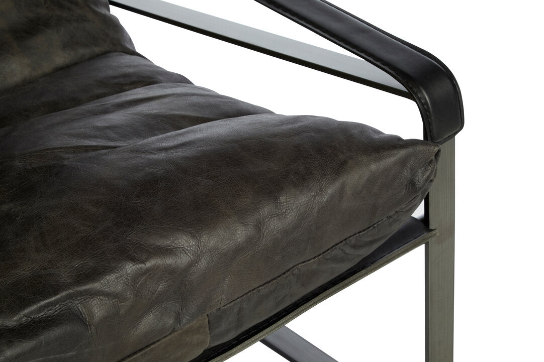 Harrogate Dark Brown Leather Lounge Chair