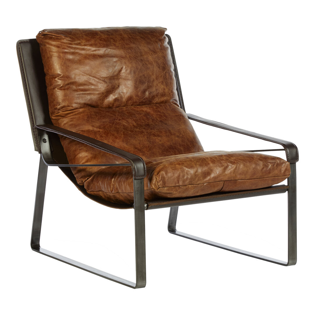 Harrogate Light Brown Leather Lounge Chair