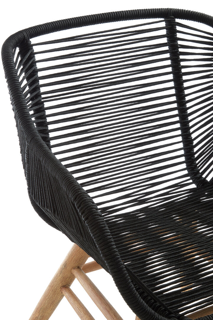 York Black Rope Armchair