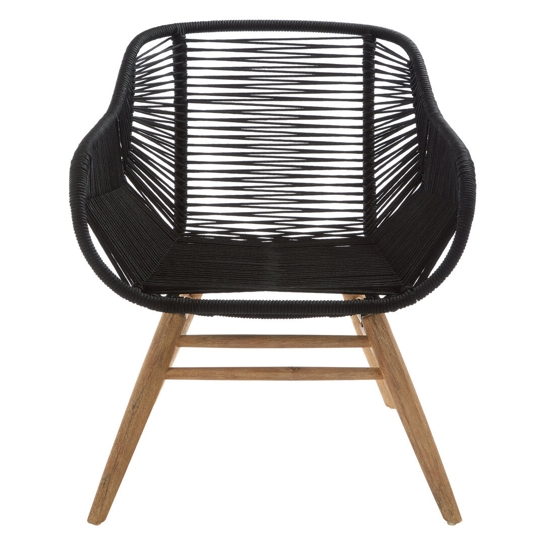 York Black Rope Armchair