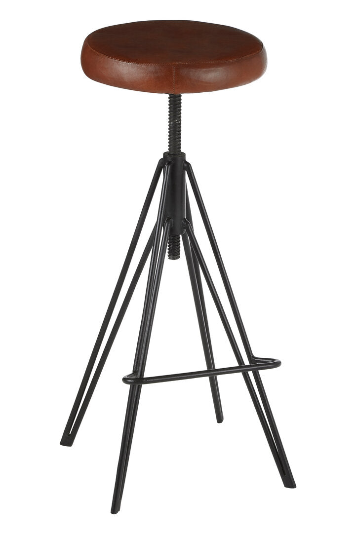 Bath Round Leather Stool