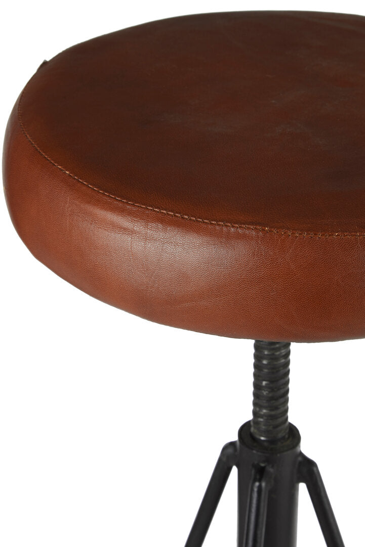 Bath Round Leather Stool