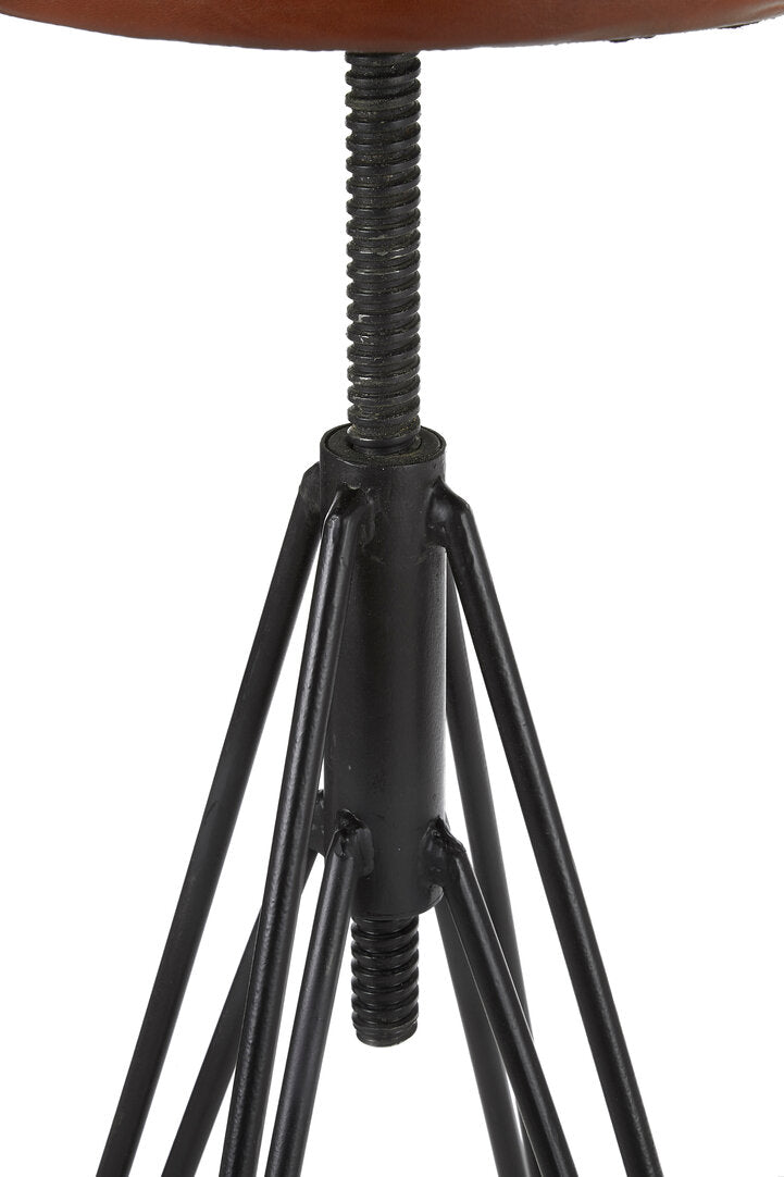 Bath Round Leather Stool