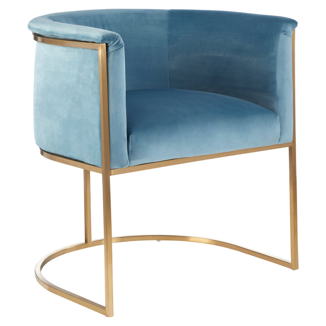 Naples Blue Velvet Chair