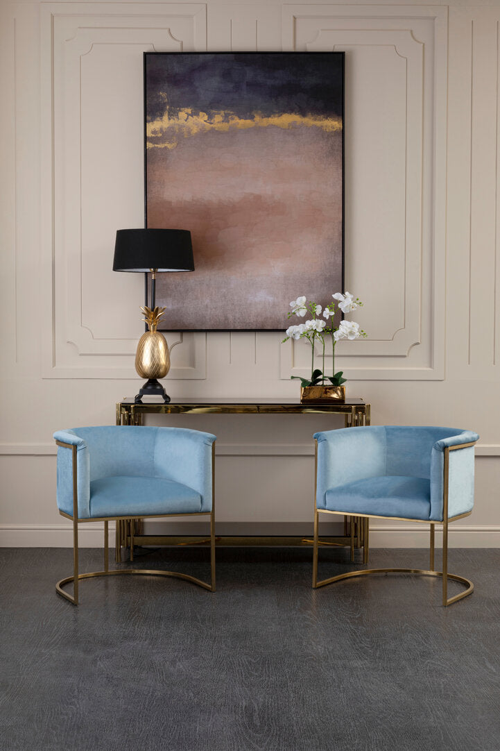 Naples Blue Velvet Chair
