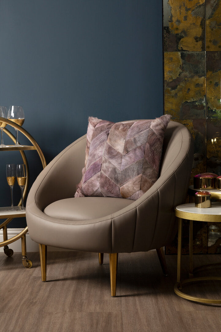 Granada Brown Leather Effect Armchair