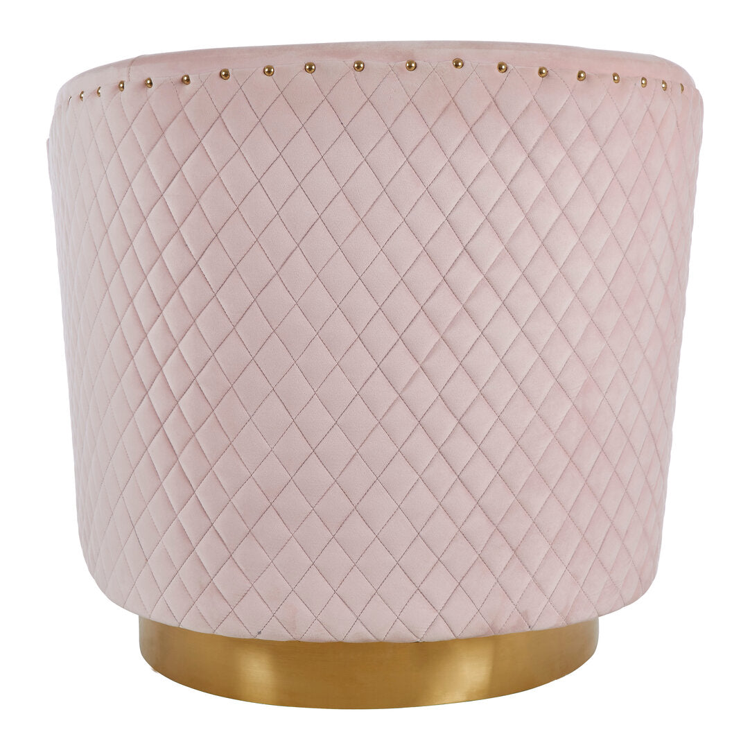 Cordoba Pink Velvet Chair with Gold Base