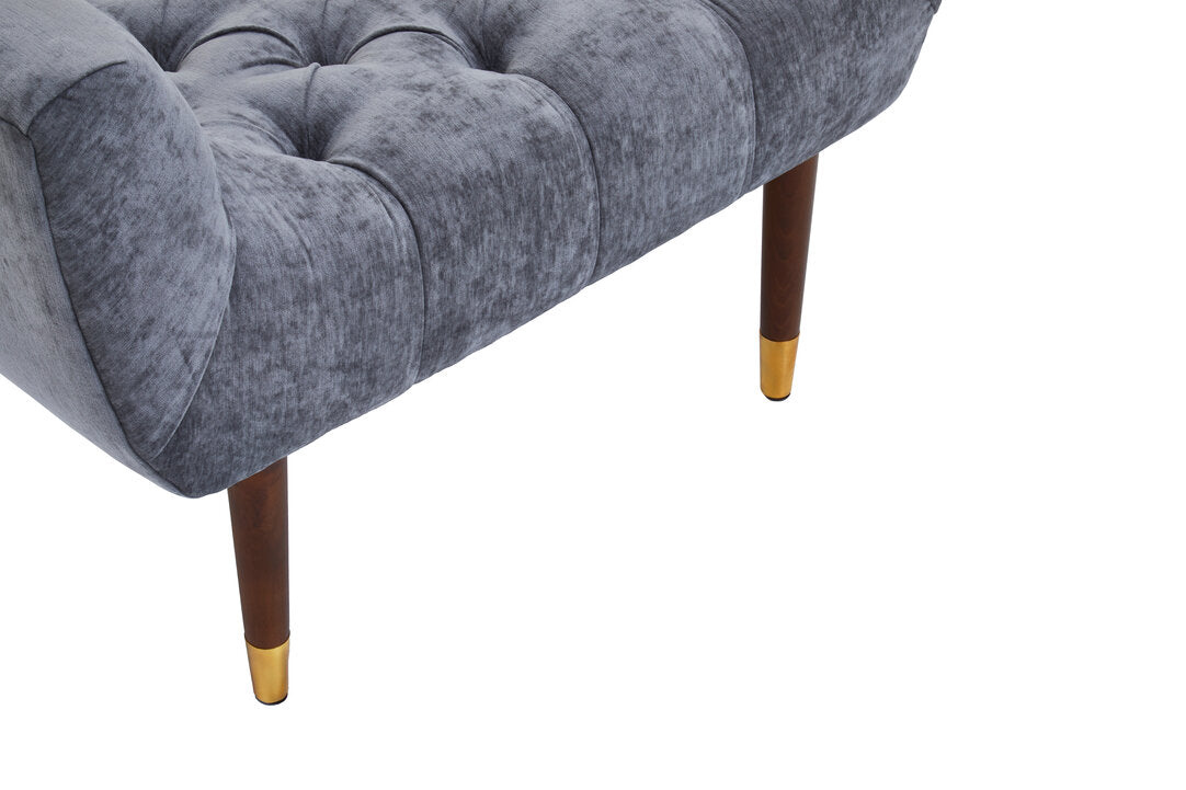 Portofino Grey Chenille Stool