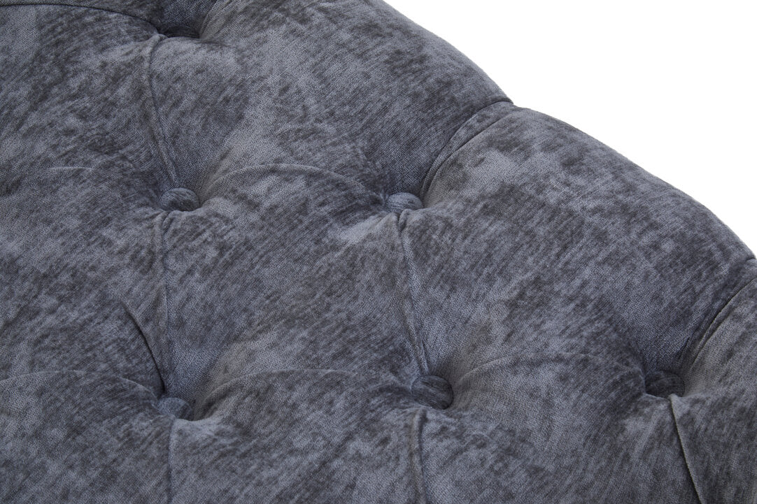 Portofino Grey Chenille Stool