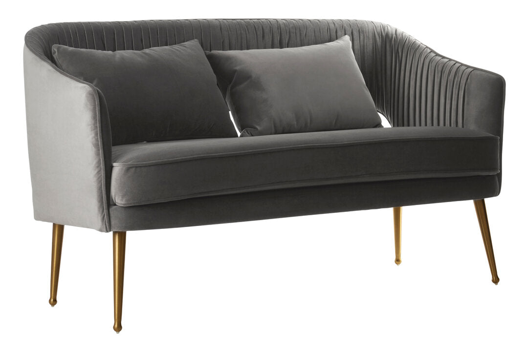 Capri Grey Velvet Sofa