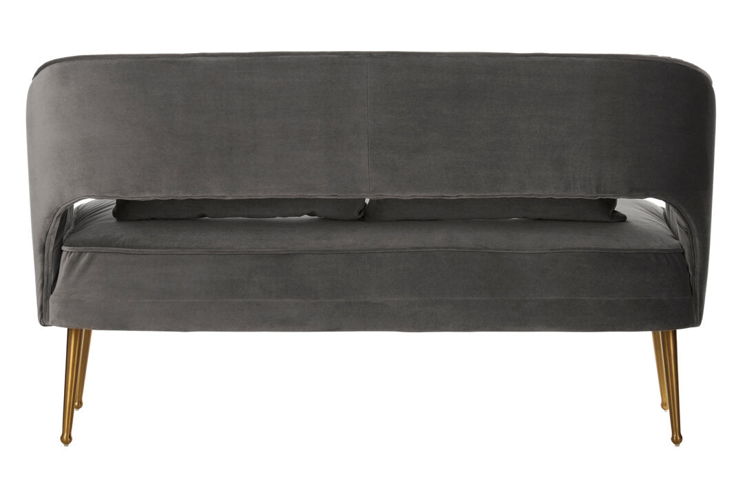Capri Grey Velvet Sofa