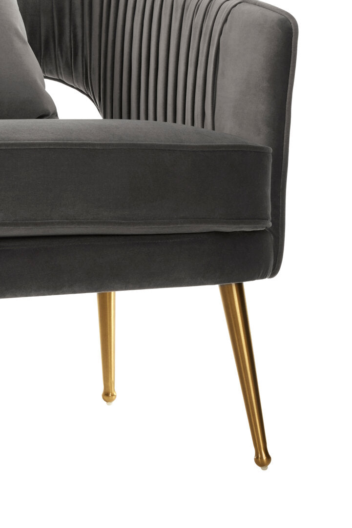 Capri Grey Velvet Sofa