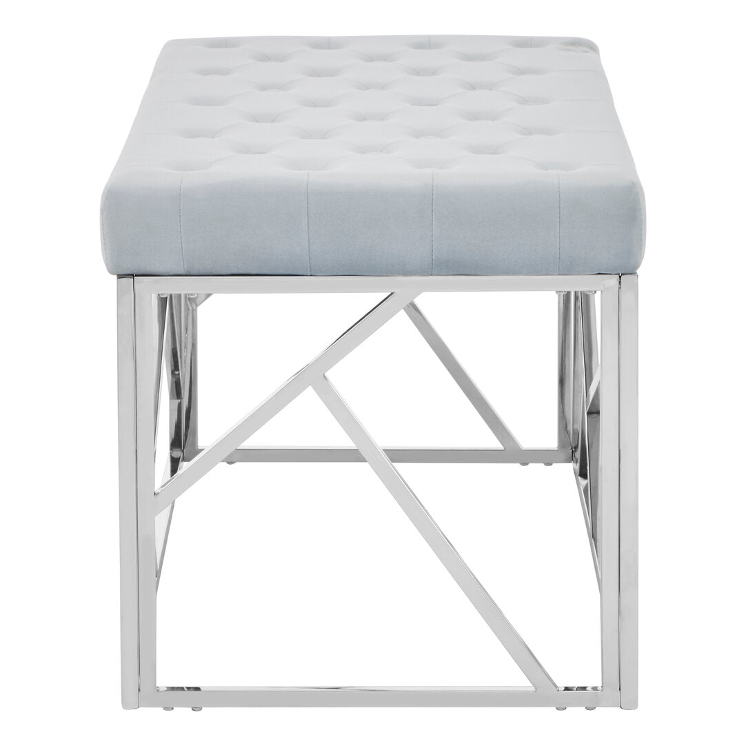 Aurora Powder Blue Geometric Bench