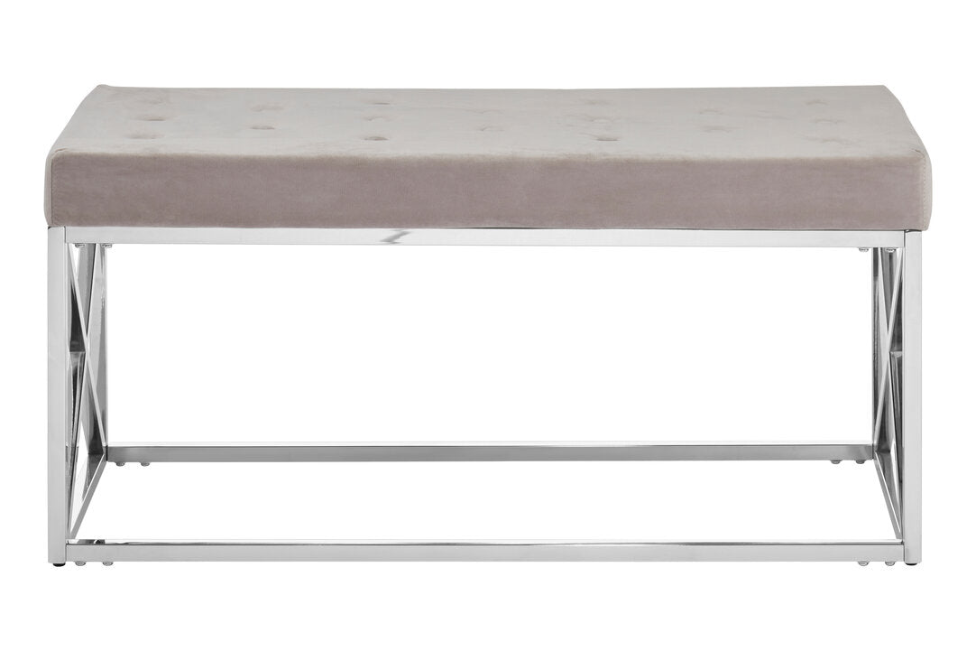 Aurora Tufted Bench Mink