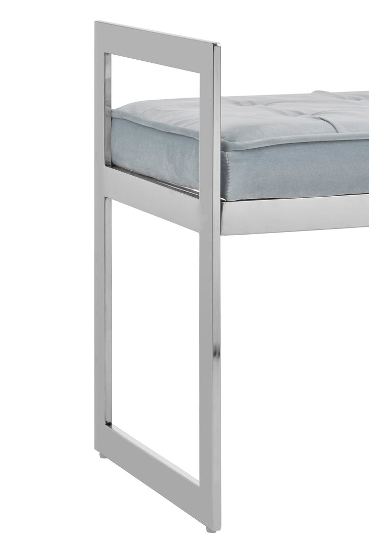 Aurora Powder Blue And Silver Finish Bench
