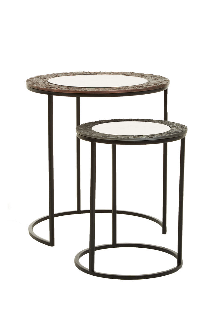Penzance Set Of 2 Round Nesting Tables