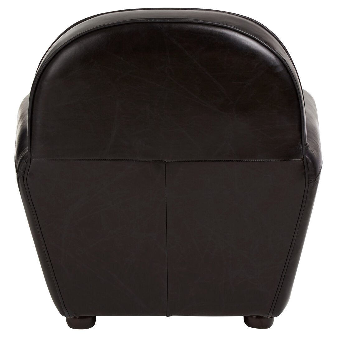 Verona Black Leather Classic Armchair