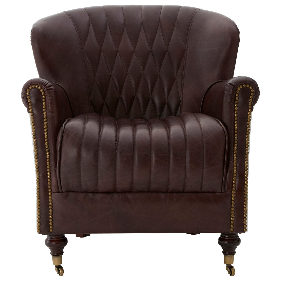 Verona Brown Leather Armchair