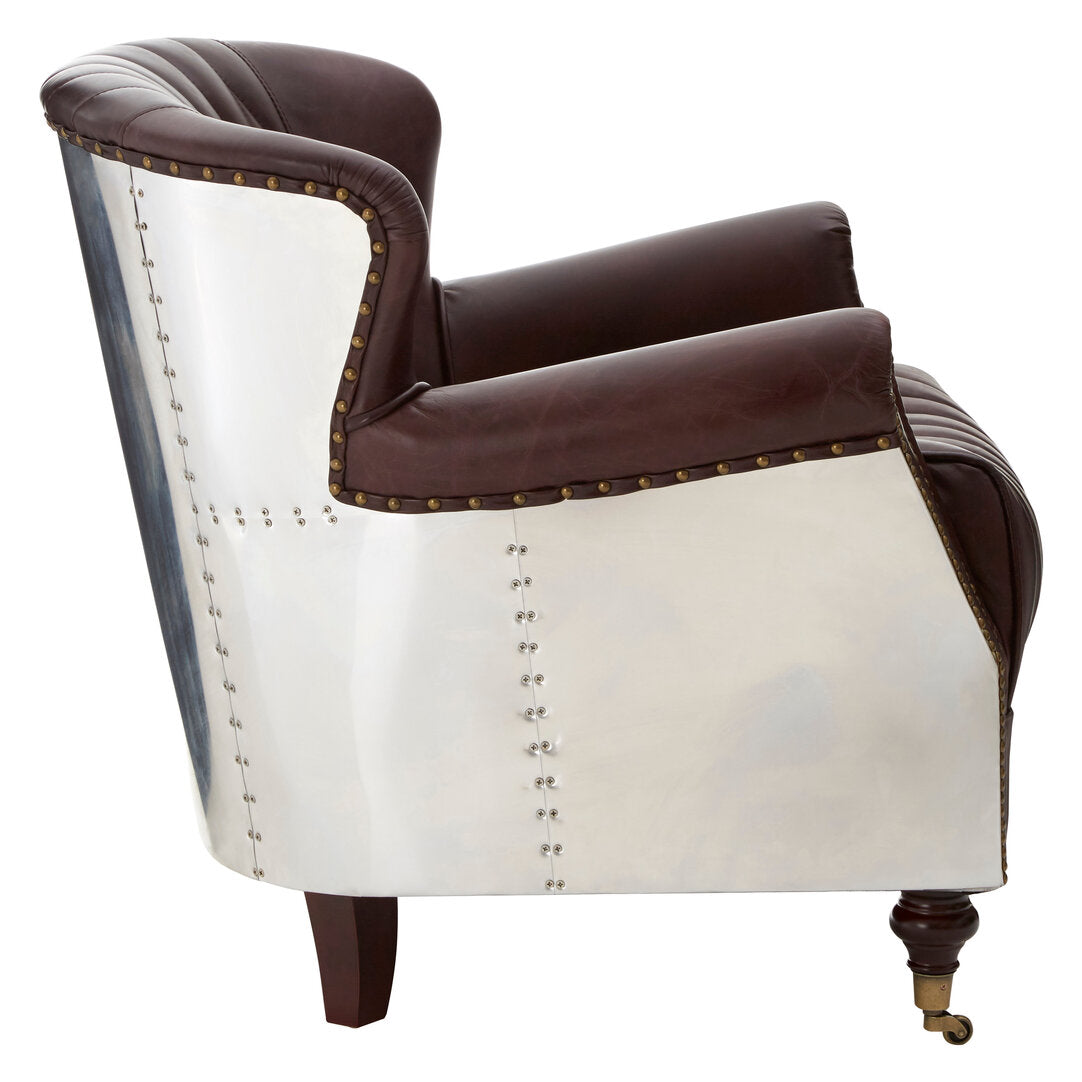 Verona Brown Leather Armchair
