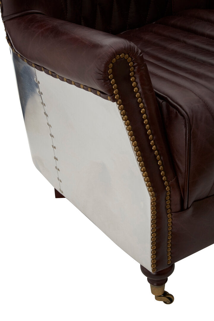 Verona Brown Leather Armchair