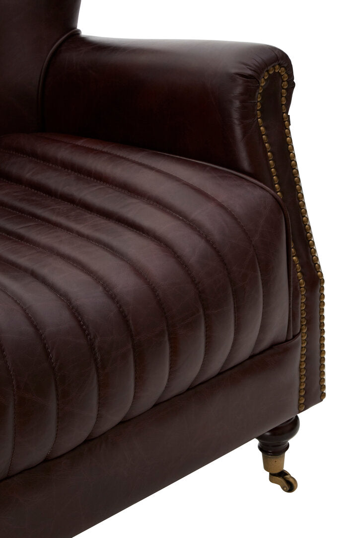 Verona Brown Leather Armchair