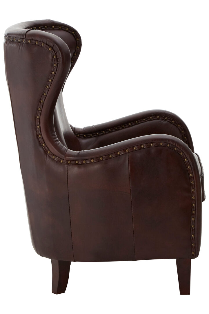 Verona Brown Leather Lounge Chair