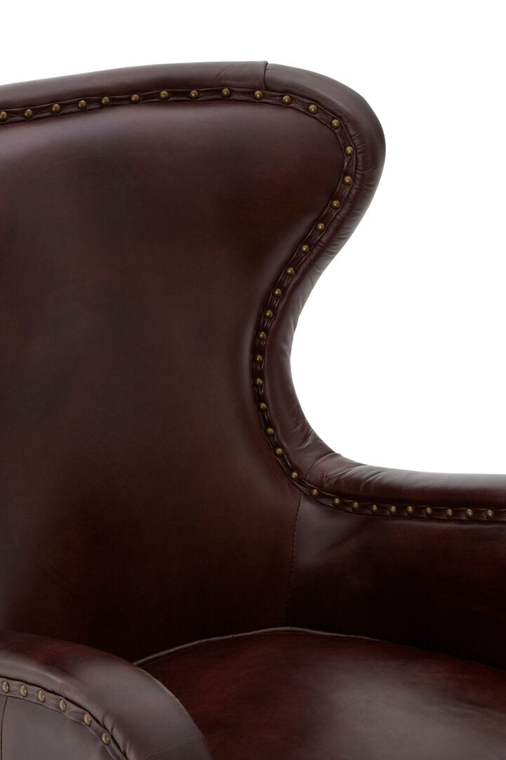 Verona Brown Leather Lounge Chair