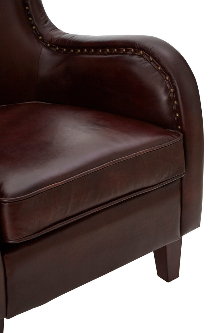 Verona Brown Leather Lounge Chair