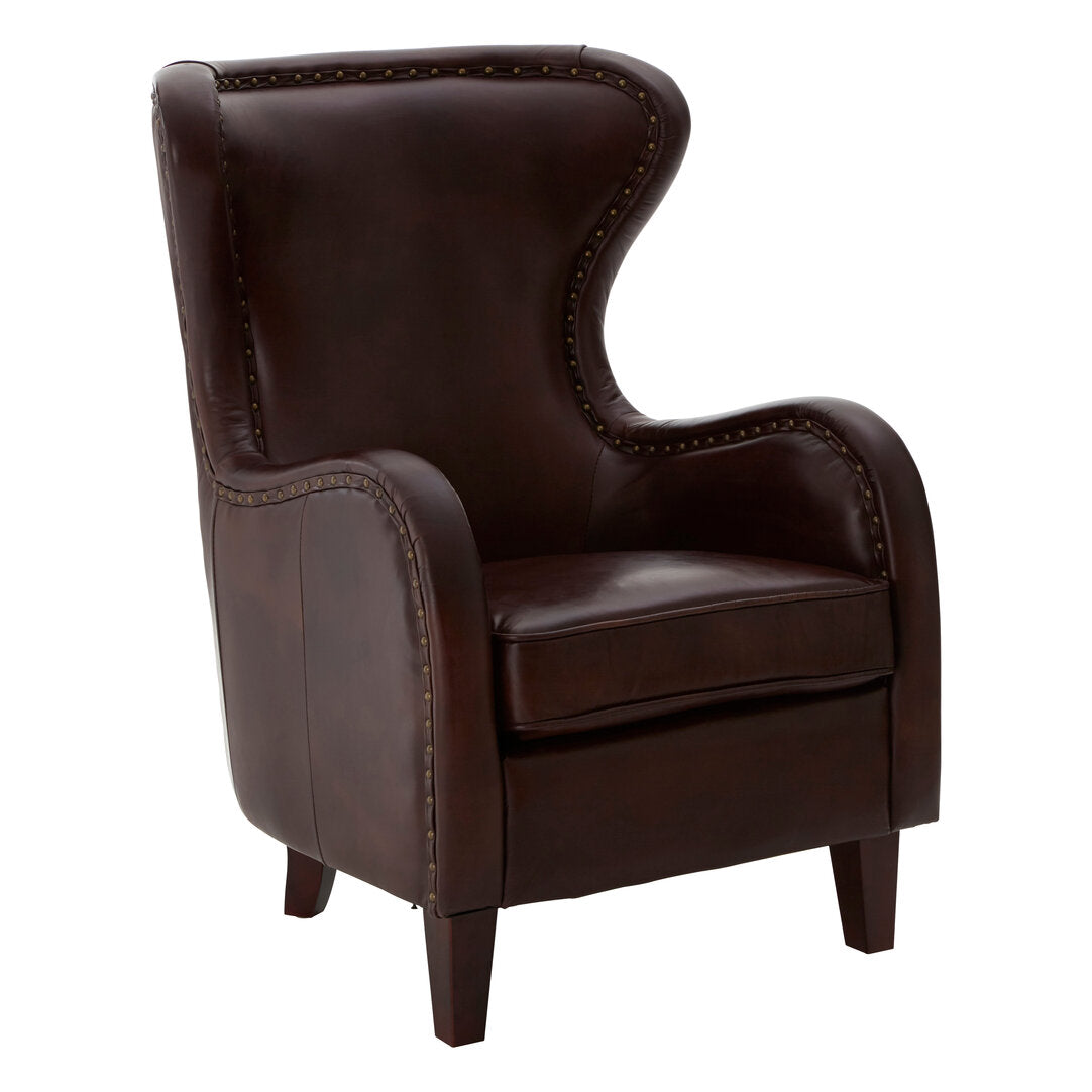 Verona Brown Leather Lounge Chair