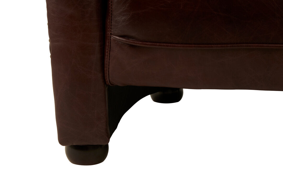 Verona Brown Leather Tub Chair
