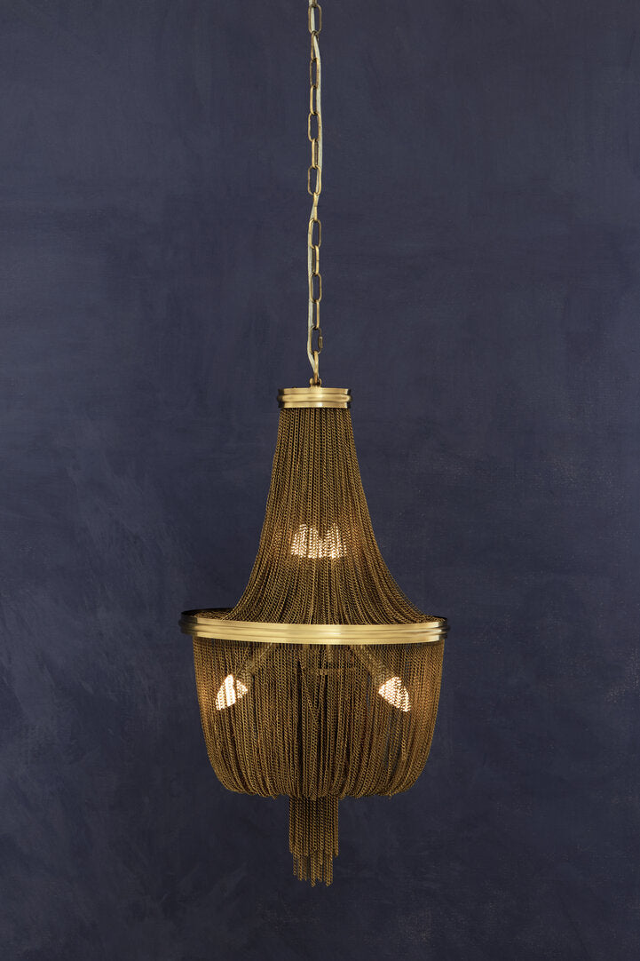 Como Antique Brass Chain Design Chandelier