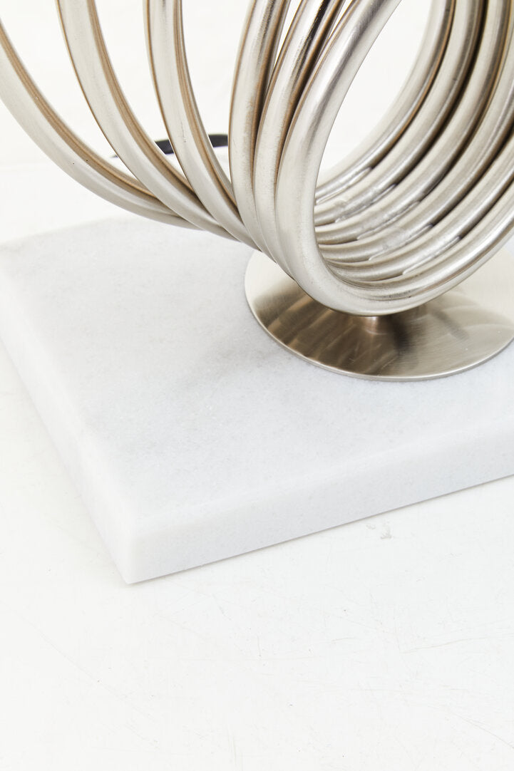 Bath Brushed Chrome Spoke Table Lamp