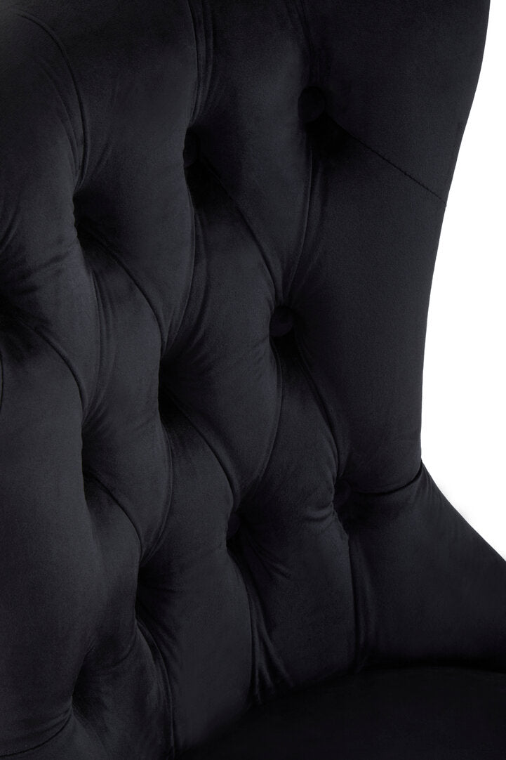 Vienna Townhouse Black Buttoned Dining Chair