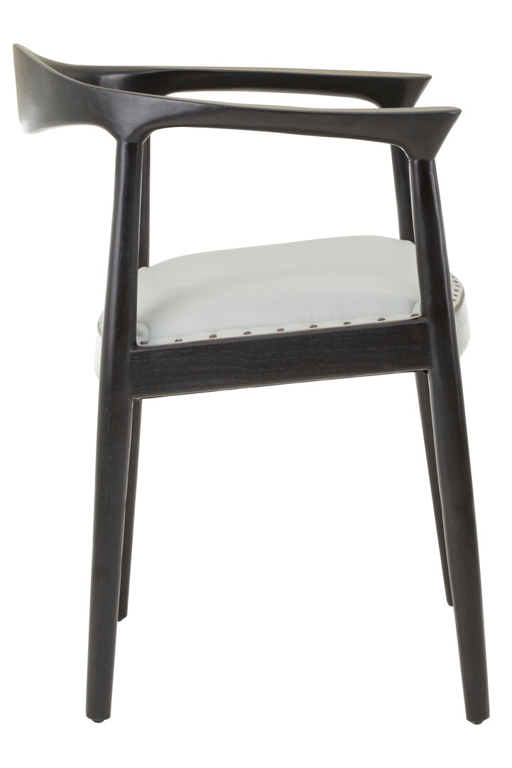 Seville Open Back Grey Leather Chair