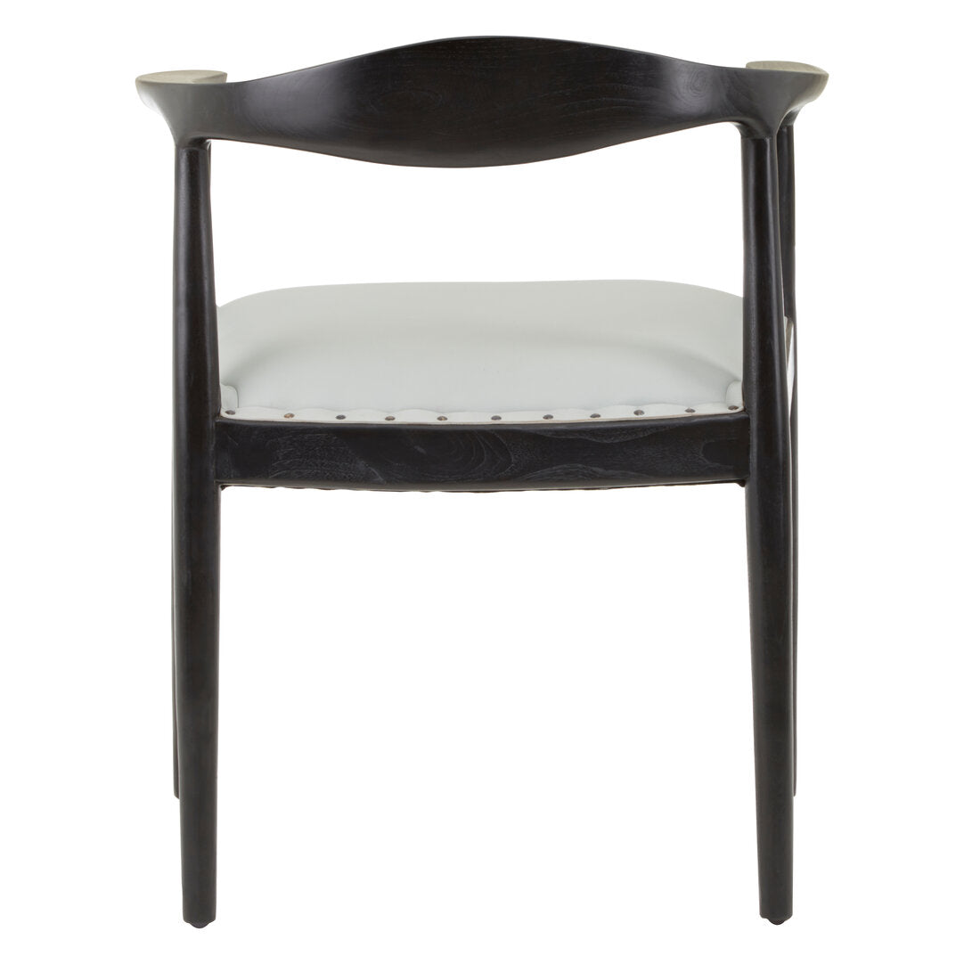 Seville Open Back Grey Leather Chair