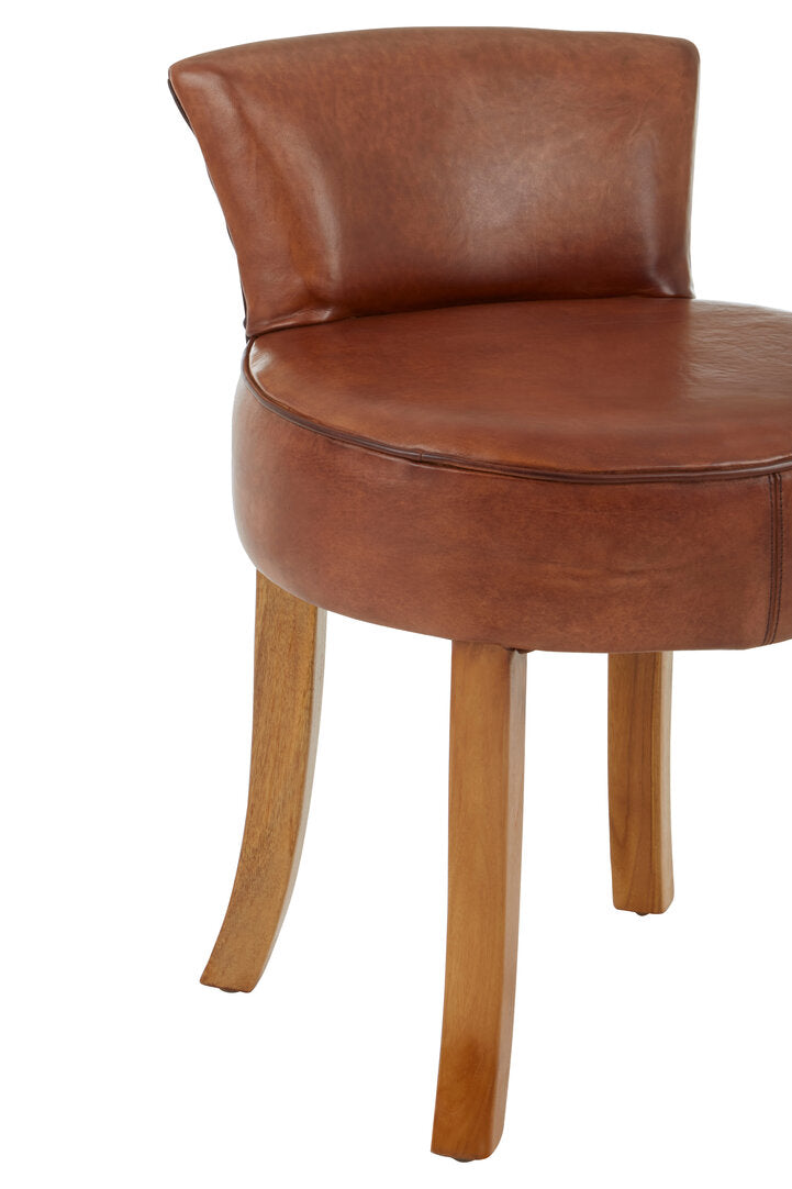 Seville Small Brown Leather Chair