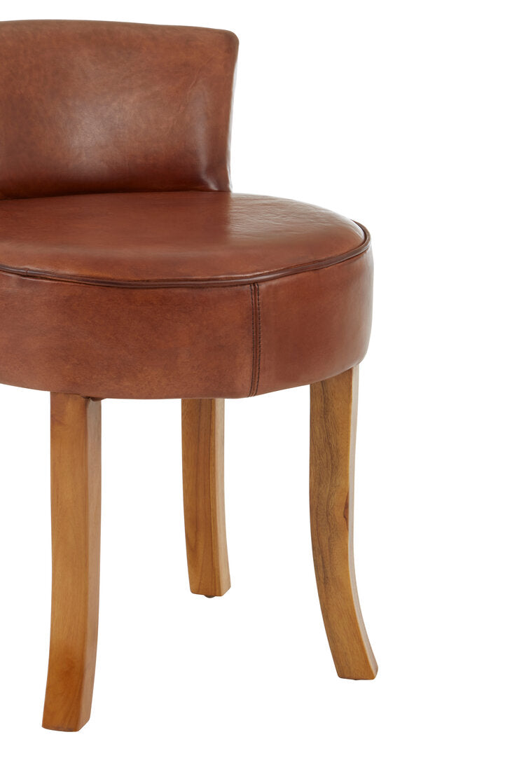Seville Small Brown Leather Chair