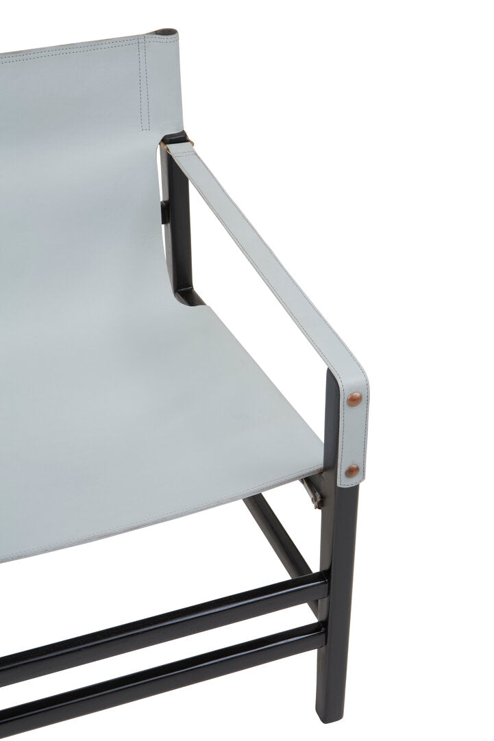 Seville Plain Grey Leather Chair